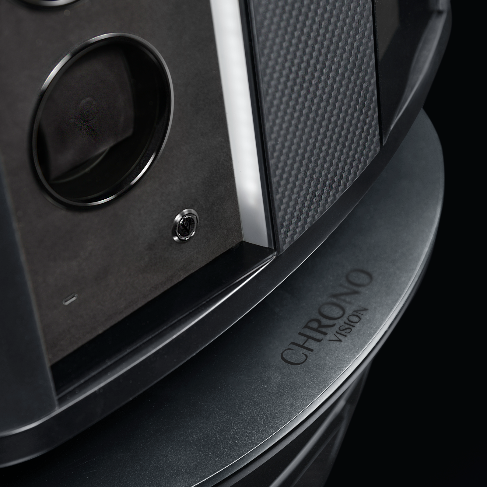 Chronovision Watch Winder Prestige – Carbon Lacquer Black Silk Matt