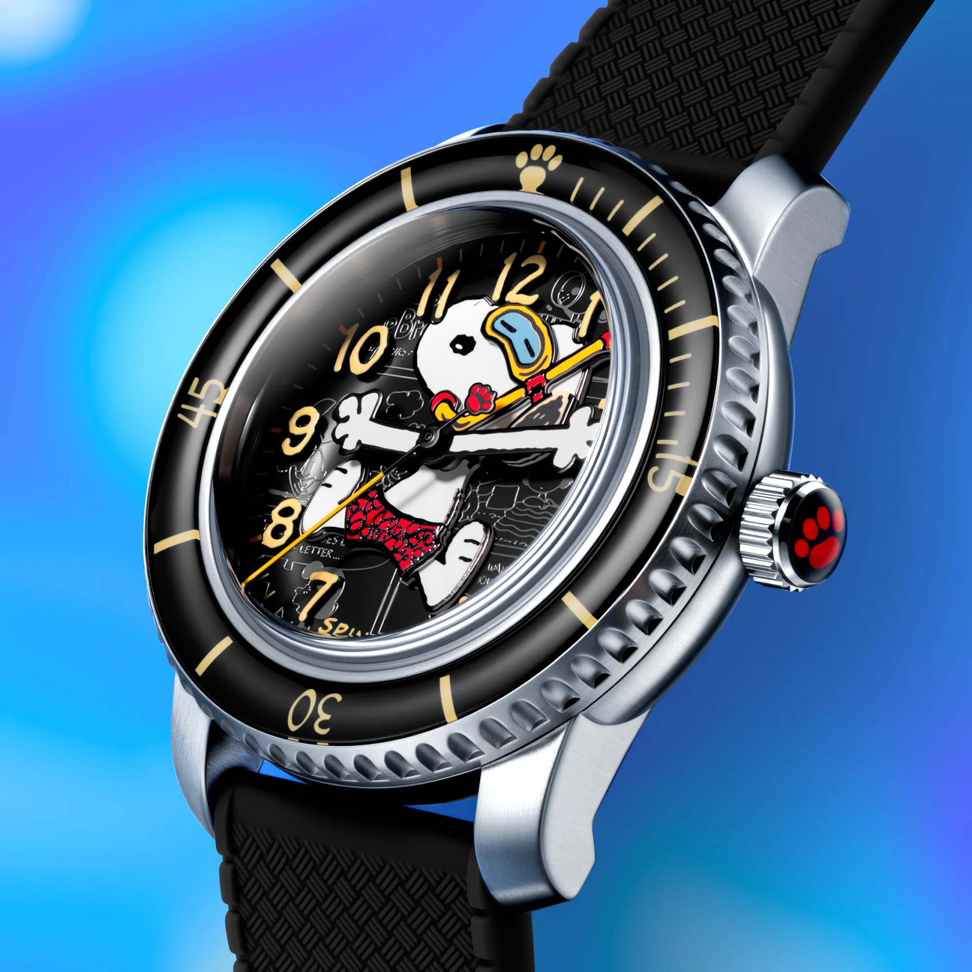 Spinnaker SP-5186-01 Peanuts Snoopy Seaside Snorkel Limited Edition Shadowed Steel - thumbnail