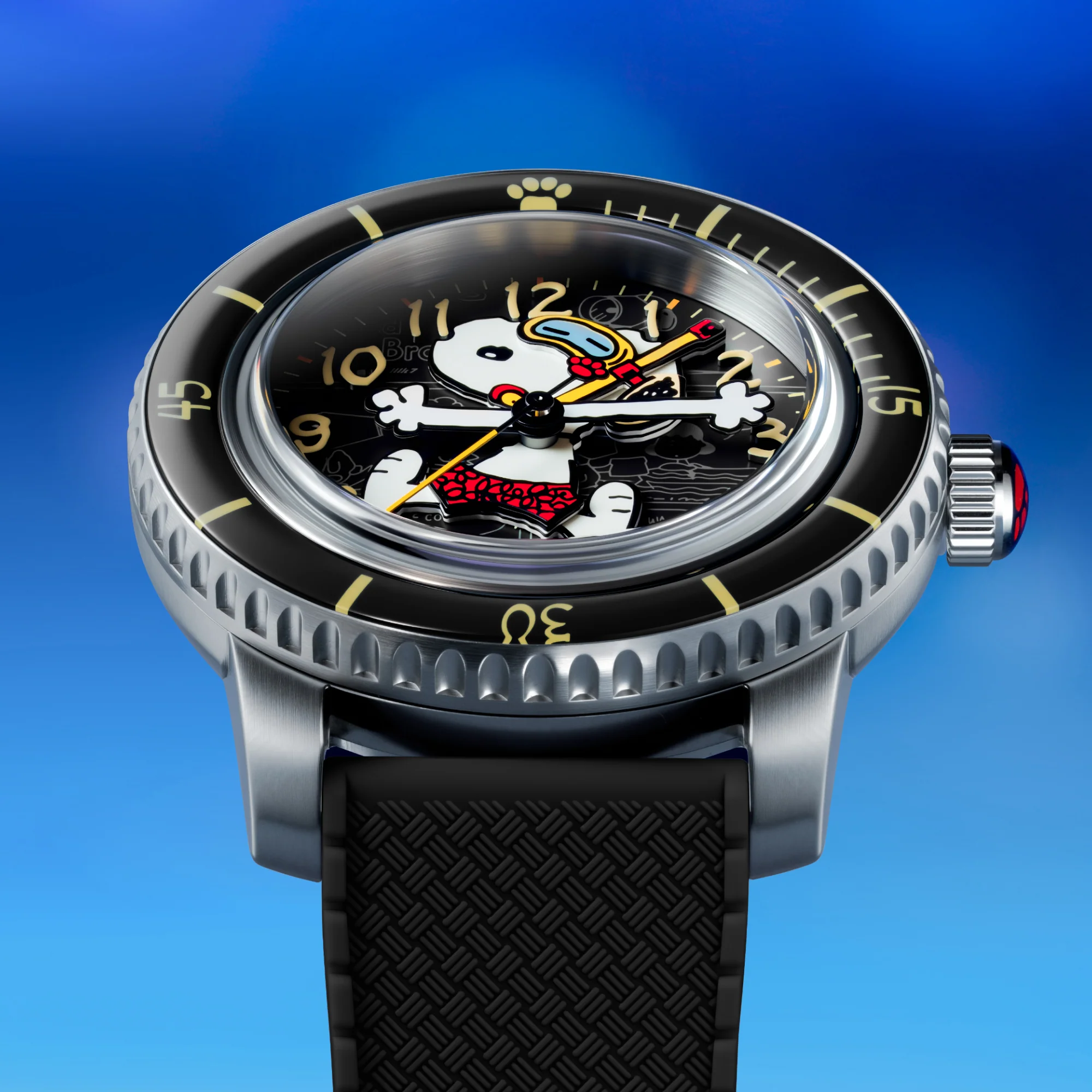 Spinnaker SP-5186-01 Peanuts Snoopy Seaside Snorkel Limited Edition Shadowed Steel - thumbnail