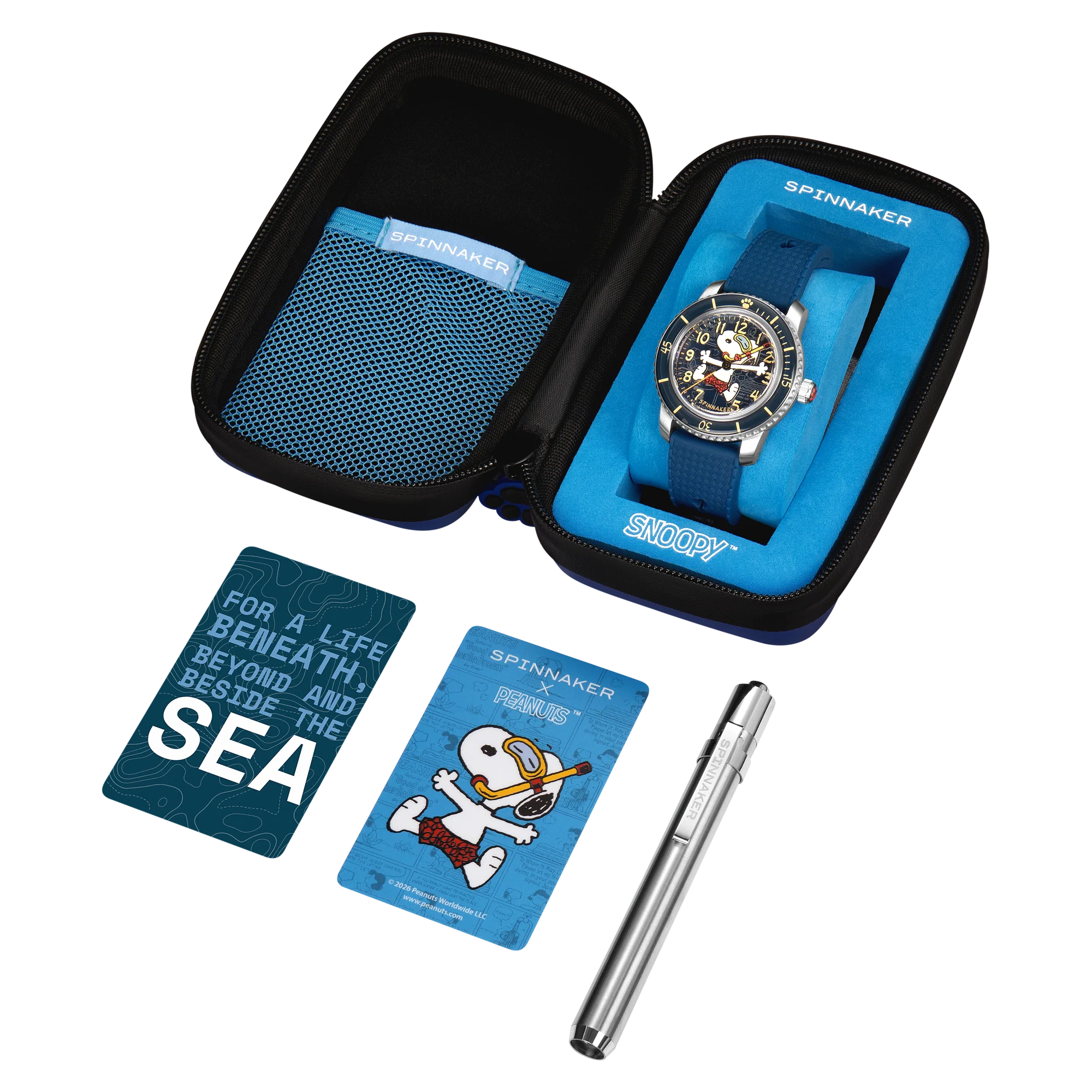 Spinnaker SP-5186-02 Peanuts Snoopy Seaside Snorkel Limited Edition Cobalt Glimmer - thumbnail